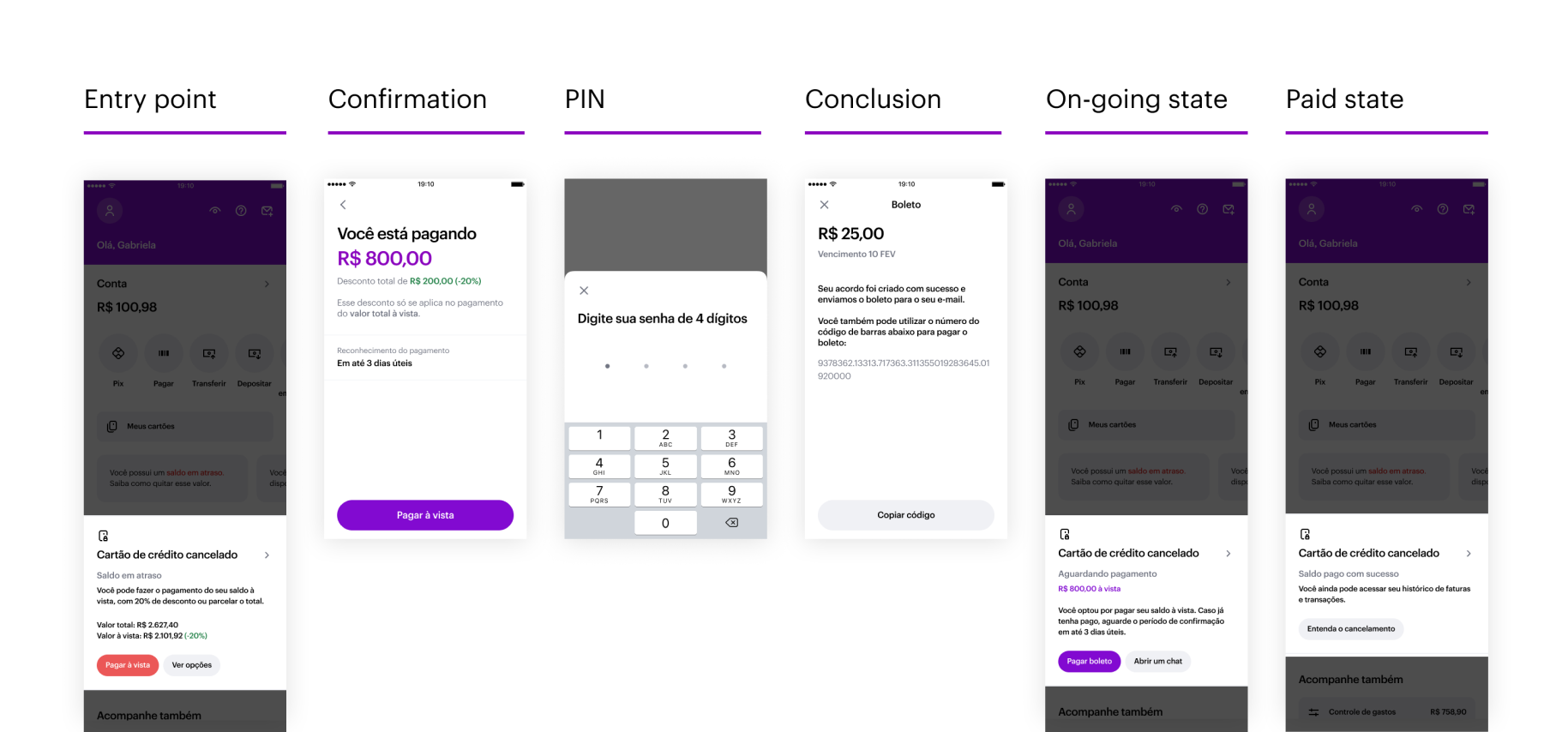 Nubank's single payment flow